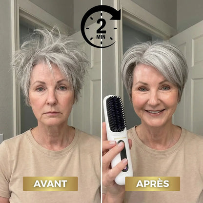 La PREMIÈRE brosse coiffante intelligente pour cheveux courts