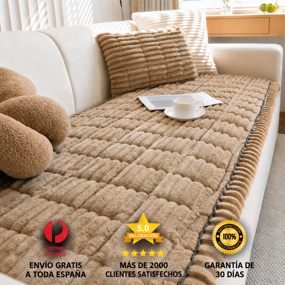 Goldoris™ – Funda de Sofá Acolchada y Acogedora
