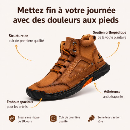 Bottes Confortables En Cuir Pour Hommes
