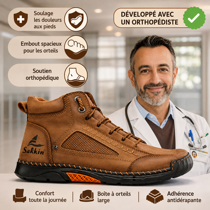 Bottes Confortables En Cuir Pour Hommes