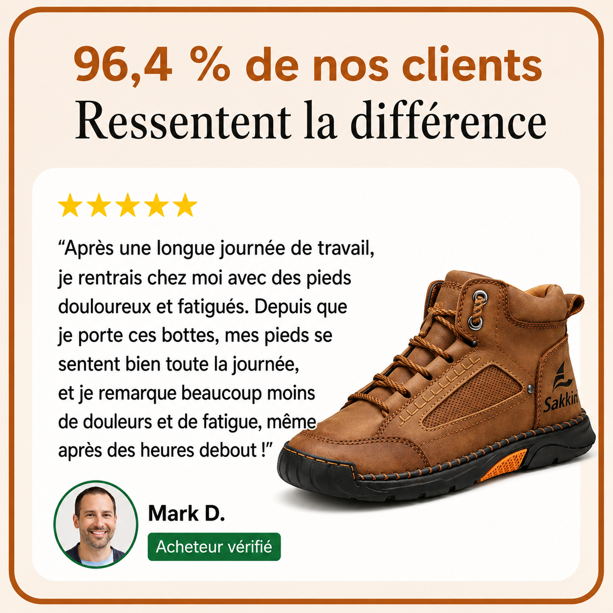 Bottes Confortables En Cuir Pour Hommes