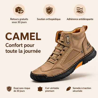Bottes Confortables En Cuir Pour Hommes