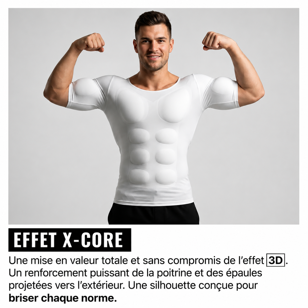 Muscle Boost T-shirt | Paraissez instantanément plus musclé, plus athlétique et plus confiant