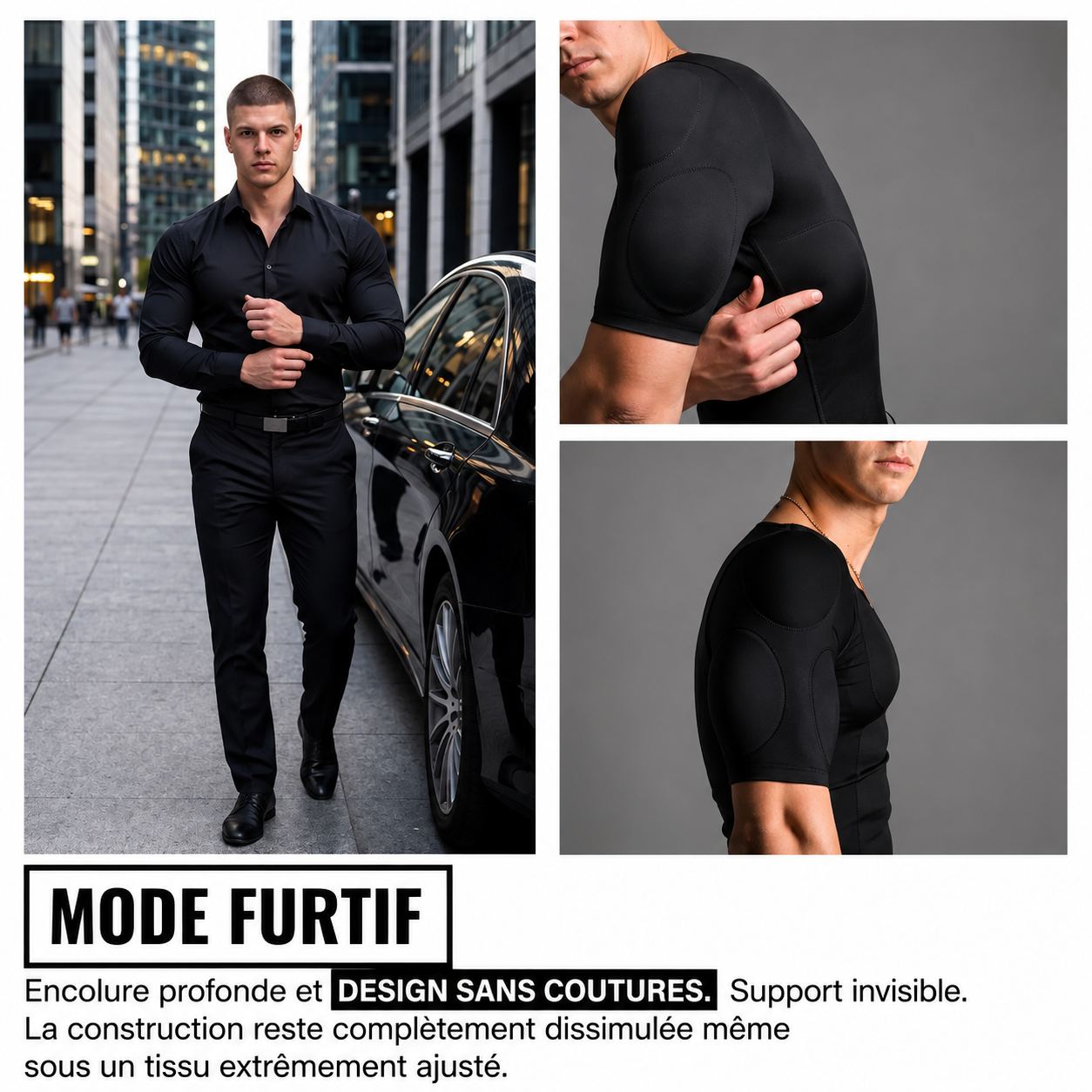 Muscle Boost T-shirt | Paraissez instantanément plus musclé, plus athlétique et plus confiant