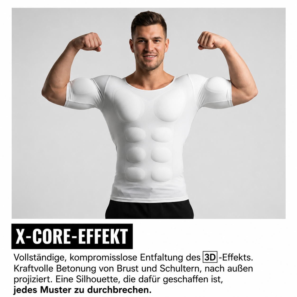 Muscle Boost T-Shirt | Sehen Sie sofort stärker, athletischer und selbstbewusster aus