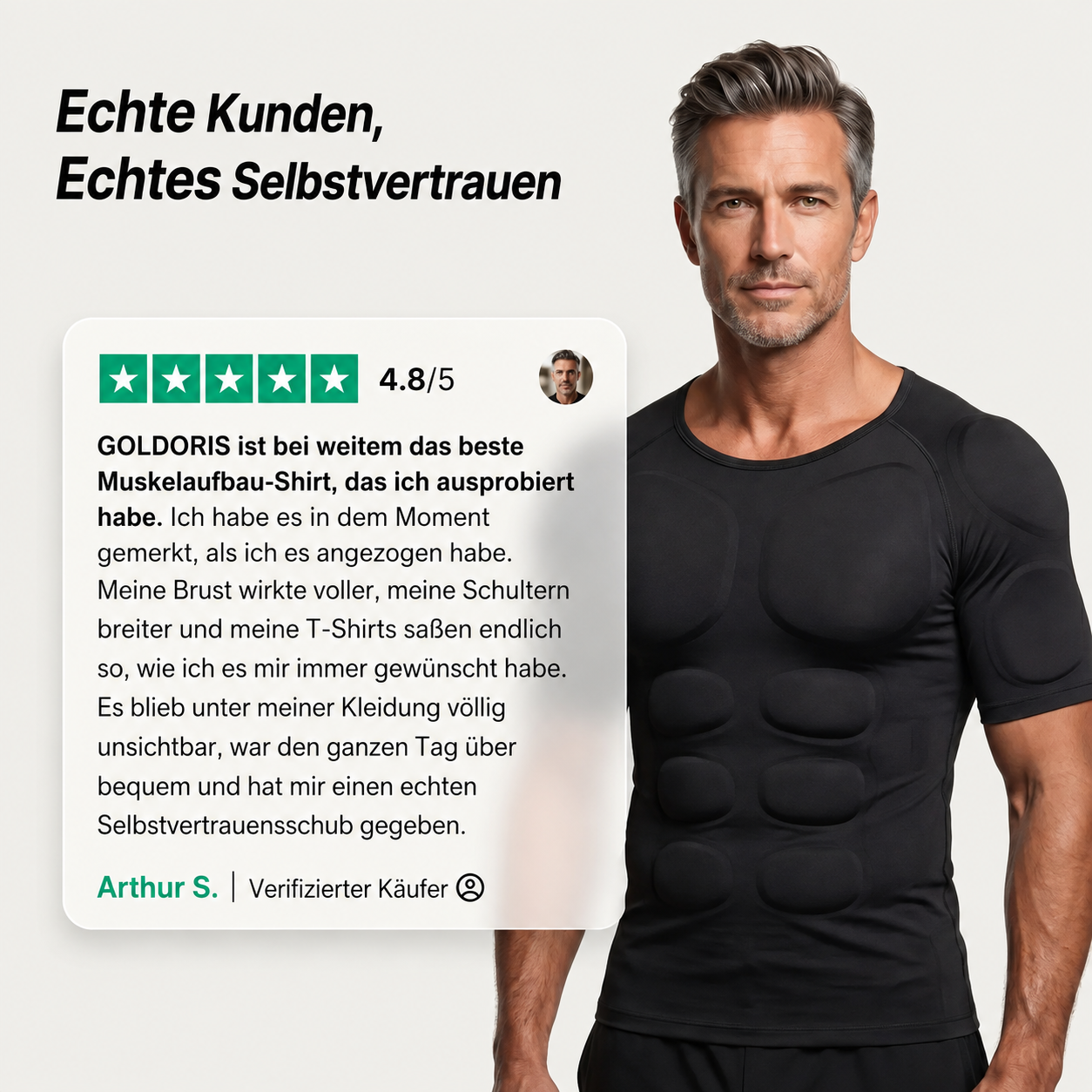 Muscle Boost T-Shirt | Sehen Sie sofort stärker, athletischer und selbstbewusster aus