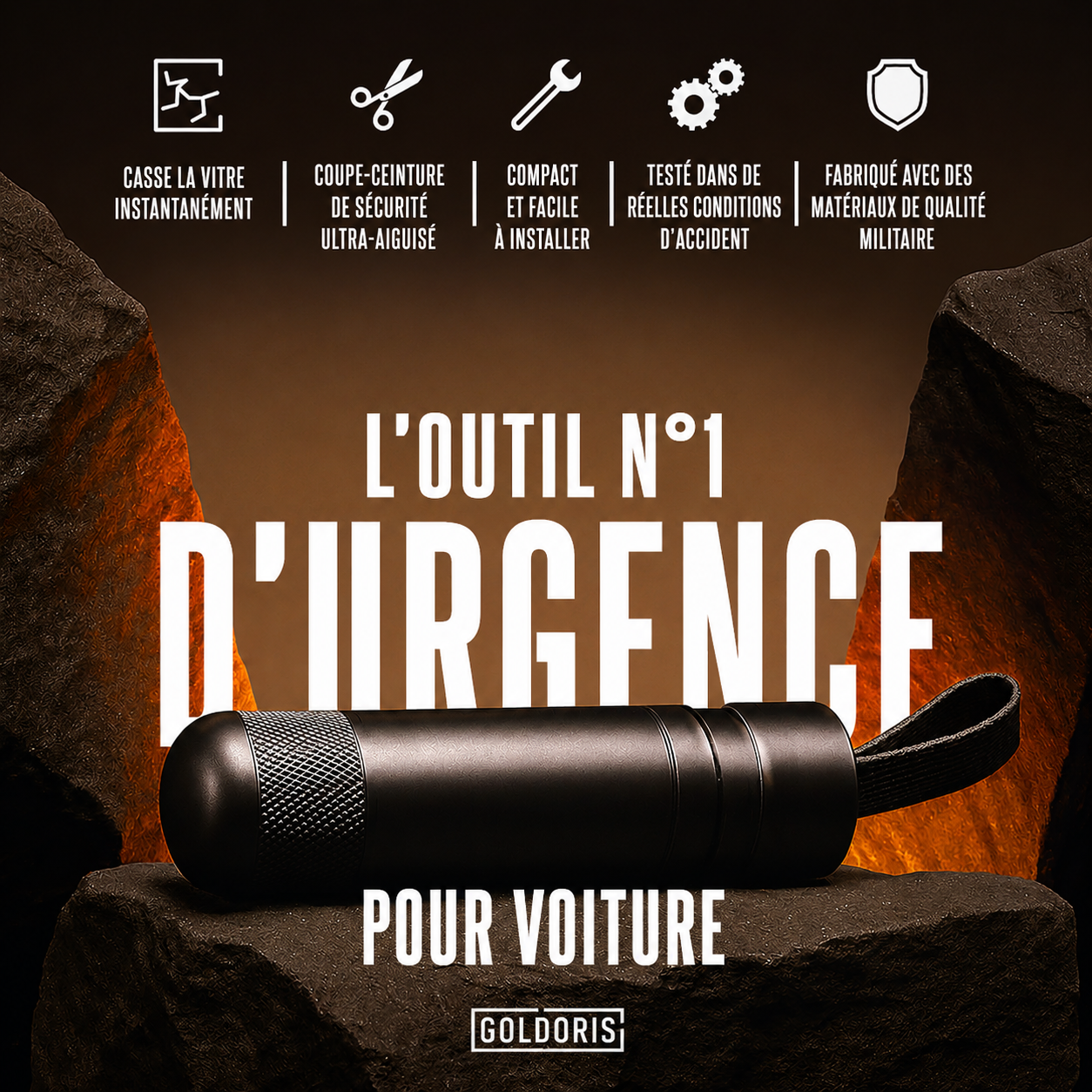 Marteau de sécurité | Outil d'évacuation d'urgence pour voiture