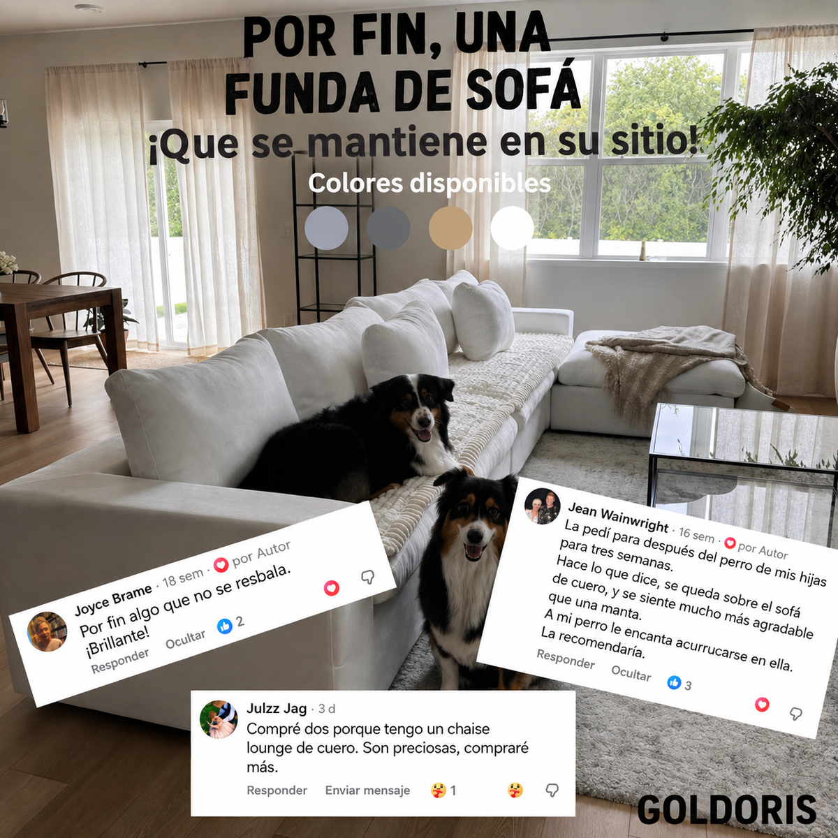 Goldoris™ – Funda de Sofá Acolchada y Acogedora