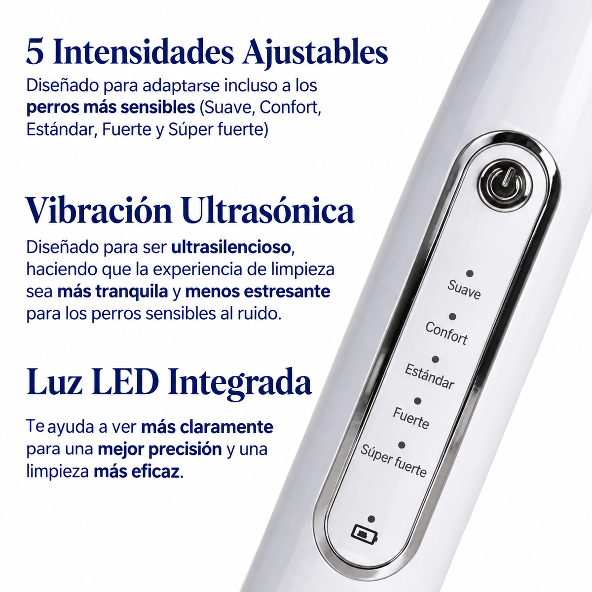Kit Goldoris - Eliminador Ultrasónico Silencioso De Placa Y Sarro Para Perros