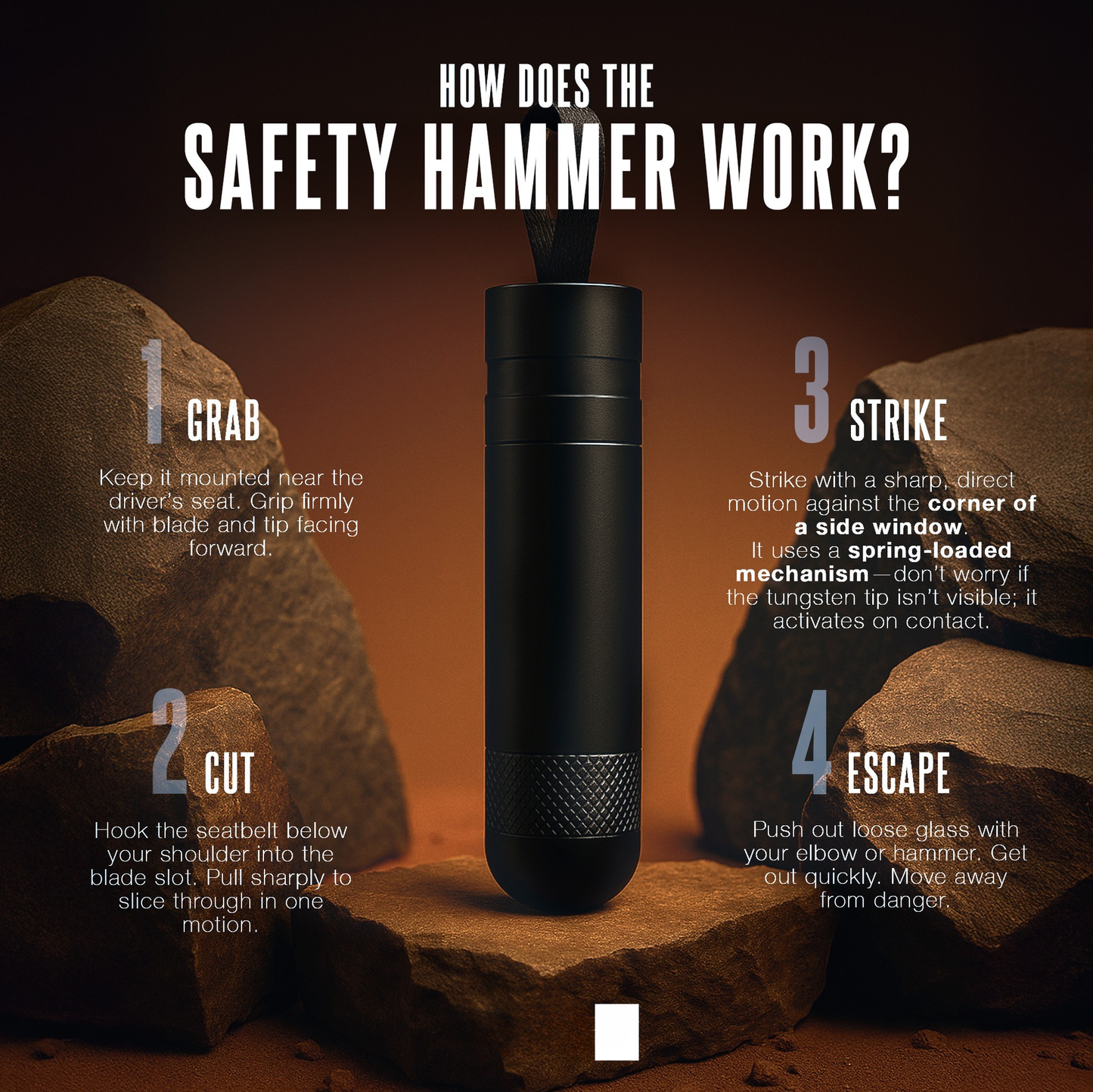 Safety Hammer | Emergency Car Escape Tool